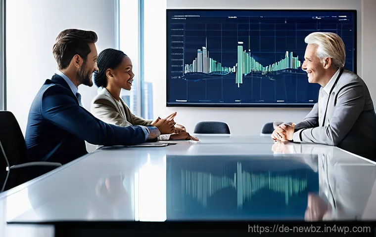 스타트업 투자자와의 신뢰 구축 방법 - **Prompt:** A diverse group of four business professionals (two men, two women, varying ages, dresse...