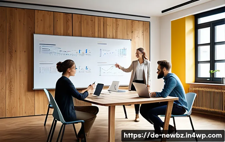 스타트업 심사에서의 피드백 활용의 중요성 - A modern startup office scene in Berlin, featuring a diverse team of young professionals engaged in ...